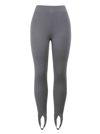 Ribbed Mid Waist Leggings - Astra's Stellar Boutique