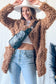 OPENFRONT LONG SLEEVE COLLARED FUR COAT FUR JACKET - Astra's Stellar Boutique