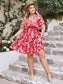 Plus Size  Flutter Sleeve Dress - Astra's Stellar Boutique