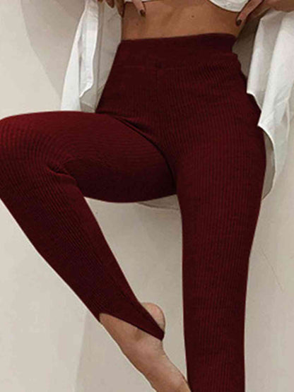 Ribbed Mid Waist Leggings - Astra's Stellar Boutique