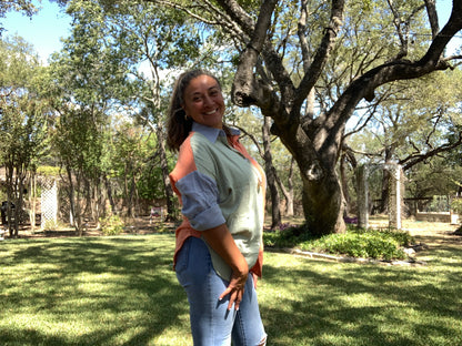 Patchy Oversize Top - Astra's Stellar Boutique