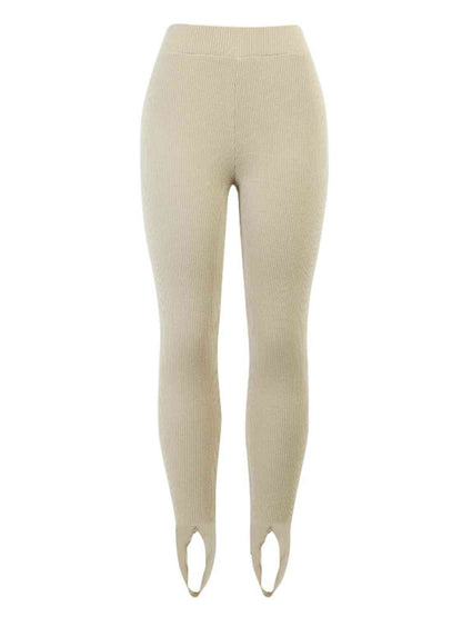 Ribbed Mid Waist Leggings - Astra's Stellar Boutique