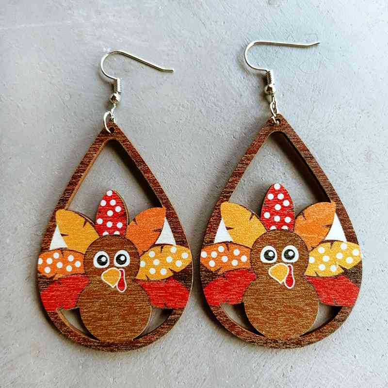 Thanksgiving Turkey Drop Earrings - Astra's Stellar Boutique