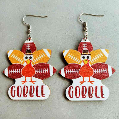 Thanksgiving Turkey Drop Earrings - Astra's Stellar Boutique