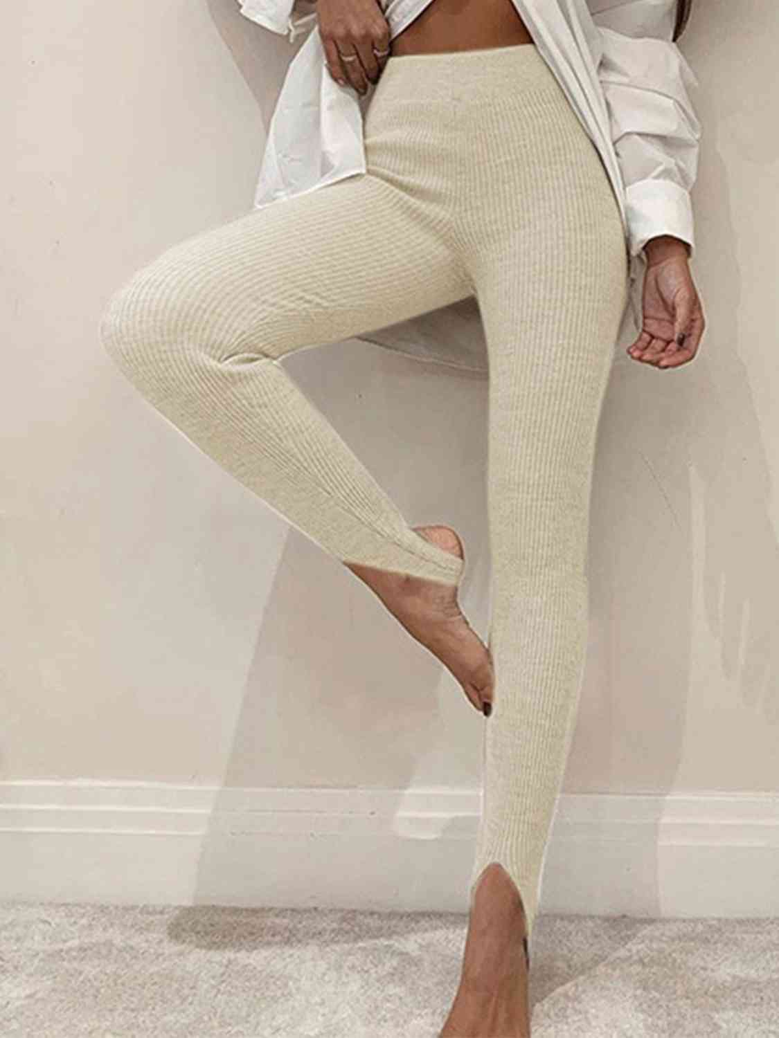 Ribbed Mid Waist Leggings - Astra's Stellar Boutique