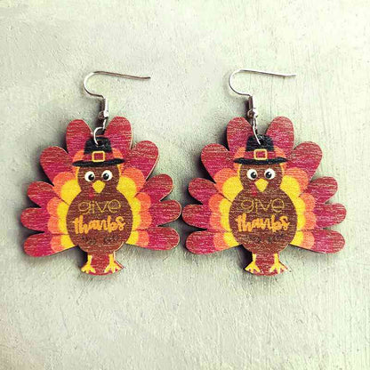 Thanksgiving Turkey Drop Earrings - Astra's Stellar Boutique