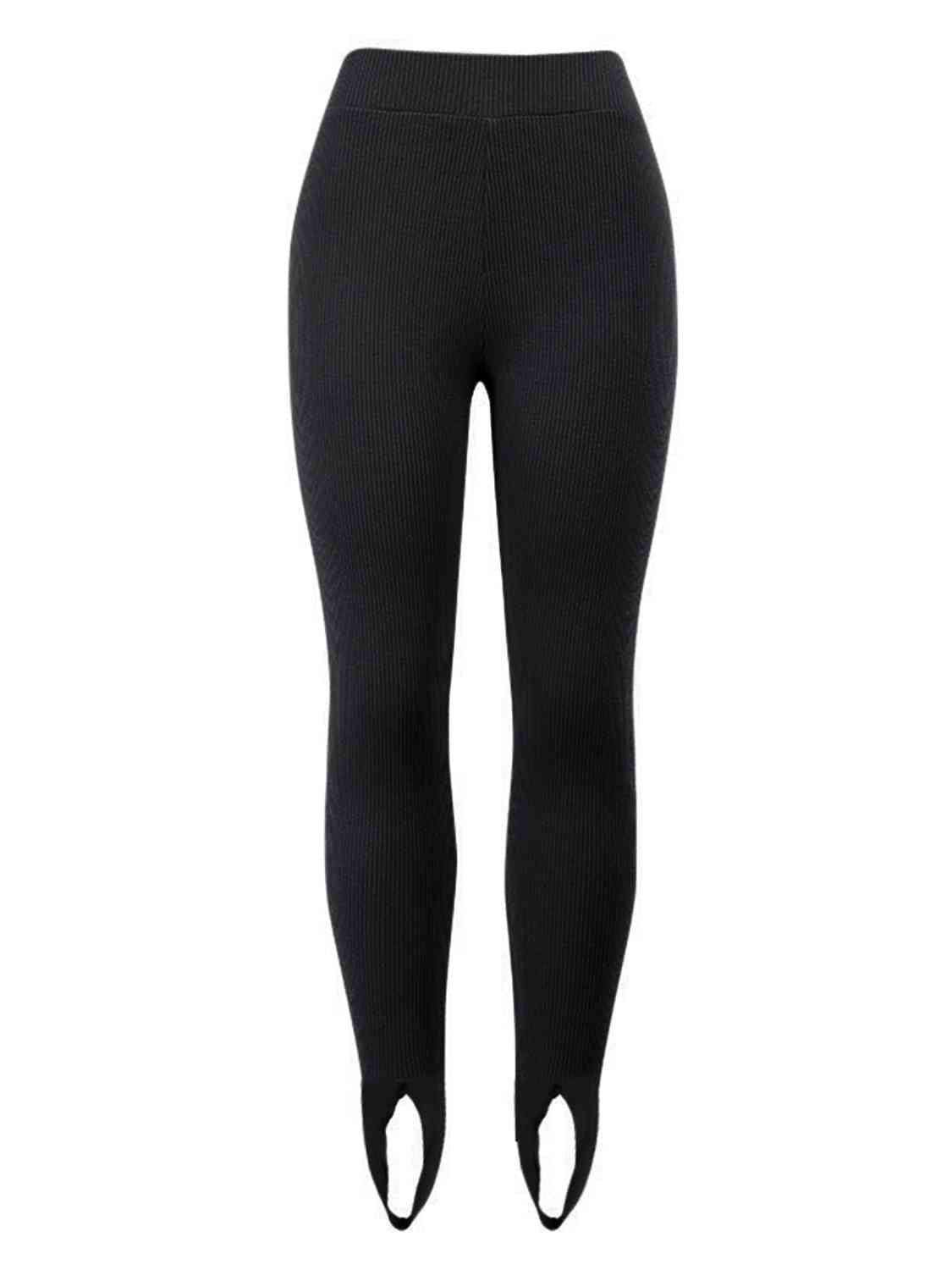 Ribbed Mid Waist Leggings - Astra's Stellar Boutique