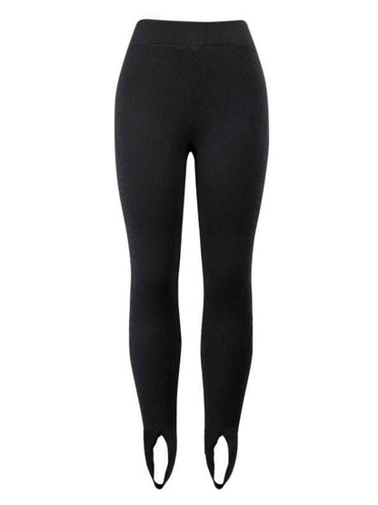 Ribbed Mid Waist Leggings - Astra's Stellar Boutique