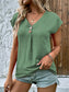 V-Neck Short Sleeve Blouse