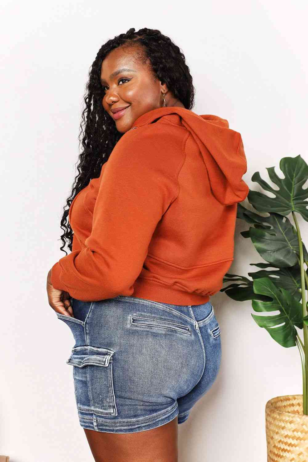 Half-Zip Long Sleeve Hoodie - Astra's Stellar Boutique