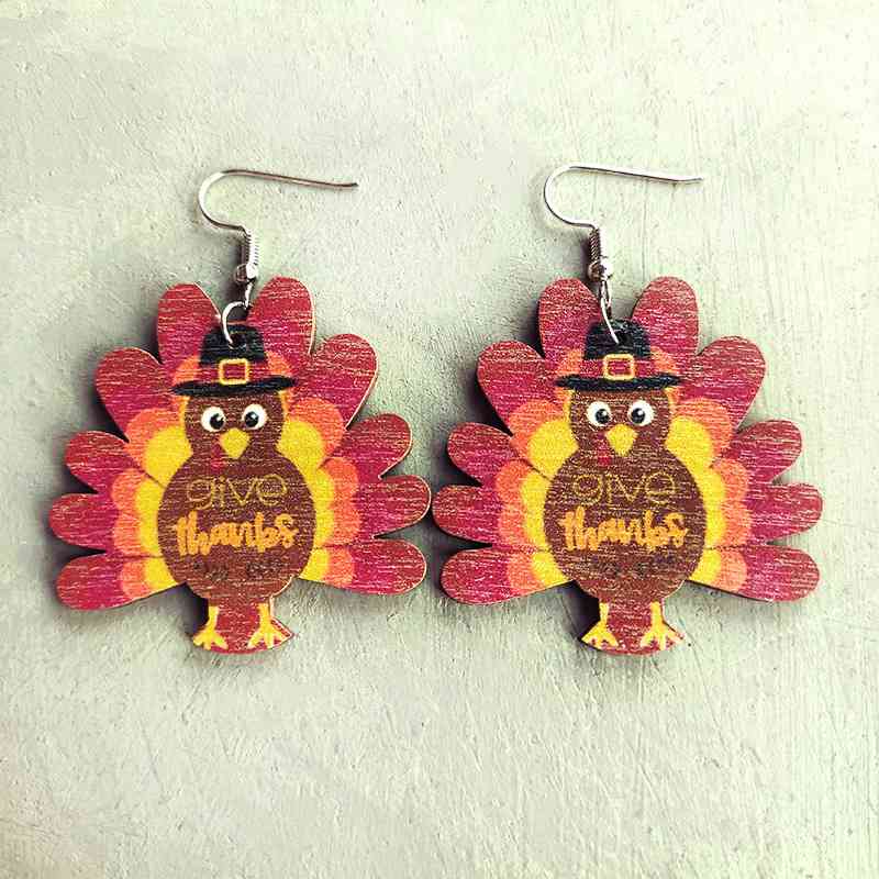 Thanksgiving Turkey Drop Earrings - Astra's Stellar Boutique