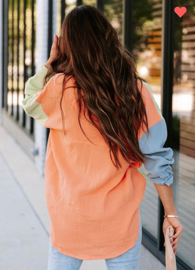 Patchy Oversize Top - Astra's Stellar Boutique