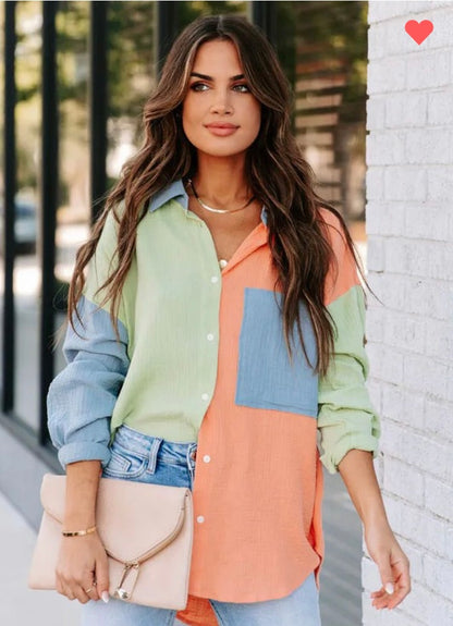 Patchy Oversize Top - Astra's Stellar Boutique